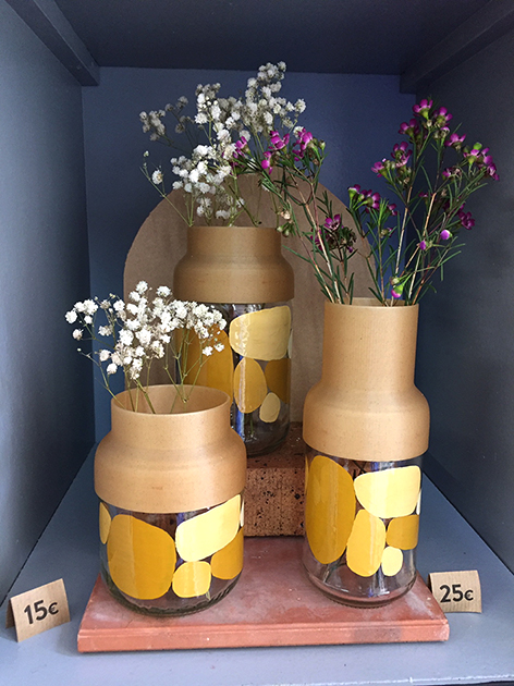 L'Atelier du Dimanche vases collection Caillou couleur jaune