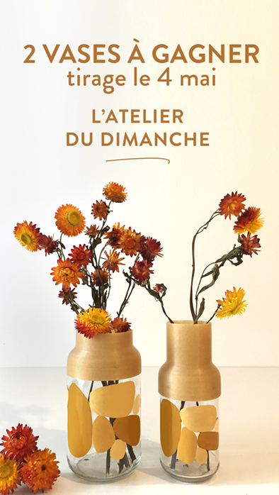 L'Atelier du dimanche vous offre deux vases à gagner collection Caillou