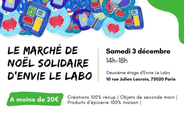 L'Atelier du Dimanche participe au marché de Noël solidaire d'envie le labo